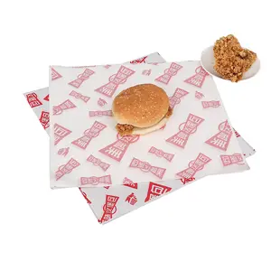 Kertas Pembungkus Lilin Roti Lapis Penghalang Lemak Kertas Kemasan Aman untuk Burger