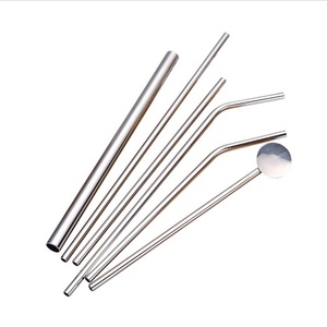 Ensemble de pailles réutilisables en acier inoxydable de qualité alimentaire, pour smoothie, à boire, en métal, <span class=keywords><strong>prix</strong></span> d'usine, 304 - Product Image 4