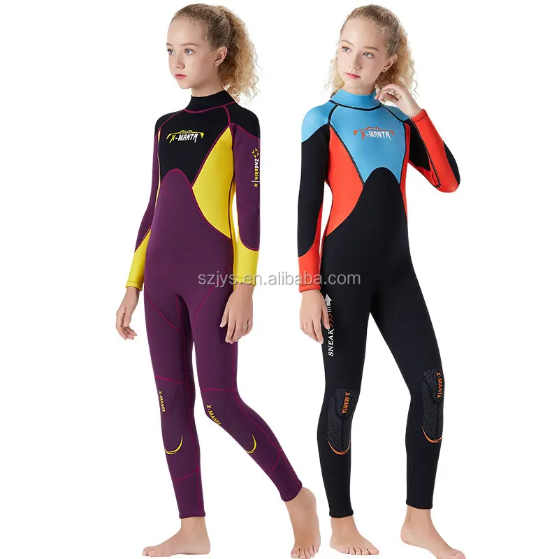 थोक 2.5 मिमी जवान लड़कियों Neoprene पूरा शरीर Swimwear के बच्चों के लिए Wetsuit डाइविंग स्नॉर्कलिंग