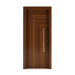 Estilo conciso Simple diseño japonés americano caoba puerta principal de madera color polaco - Product Image 1