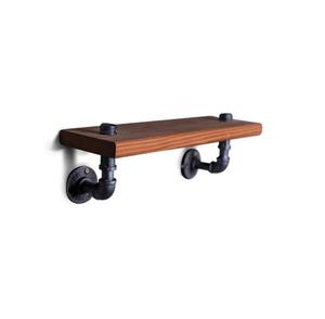 المطاوع أنبوب حديد رف علوي الحنين خمر خشبية رفوف الإبداعي رفوف الحائط - Product Image 1