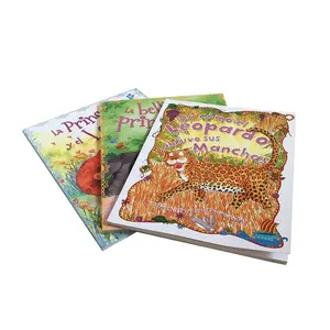 custom top quality A4 embossed children activity colorful story book printing services with glitter on cover