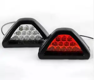 Universal Brake Signal Lamp F1 Style Triangle Sporty 12LED Rear Fog Light Tail Third Brake Lamp DRL For Car Modified Accessories