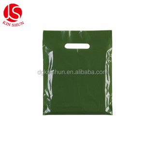 9x12 inch <span class=keywords><strong>LDPE</strong></span> nhựa đỏ tái sử dụng chết cắt túi mua sắm với xử lý tái chế hàng hóa túi cho mua sắm - Product Image 3