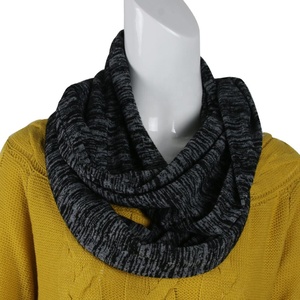 Buena calidad de moda suave cremallera infinito bufanda de las mujeres niñas invierno cálido bolsillo negro bufanda - Product Image 4