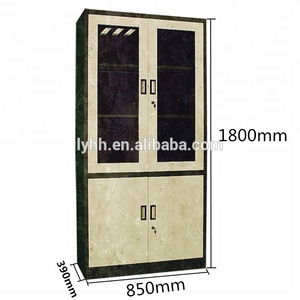 Derribar muebles de acero del Gabinete de almacenamiento de 4 de Metal de <span class=keywords><strong>puerta</strong></span> de oficina armario con estantes ajustables - Product Image 5