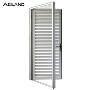 Porte à persiennes en aluminium extérieur, portes à persiennes en aluminium, revêtement en poudre - Product Image 1