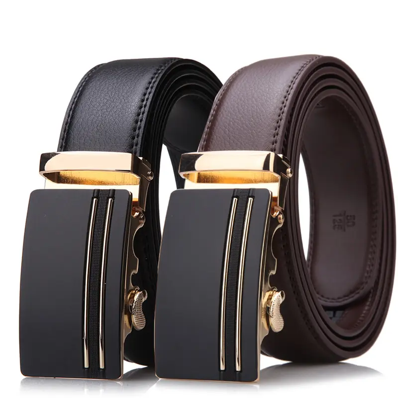 Factory direct wholesale automatic buckle pure leather belts leather men