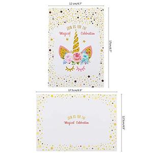 Paillettes Licorne <span class=keywords><strong>Carte</strong></span> 24 Pièces Kit avec Enveloppes, <span class=keywords><strong>Arc</strong></span>-<span class=keywords><strong>En</strong></span>-<span class=keywords><strong>Ciel</strong></span> Licorne Joyeux <span class=keywords><strong>Anniversaire</strong></span> <span class=keywords><strong>Carte</strong></span> D'invitation De Fête - Product Image 2
