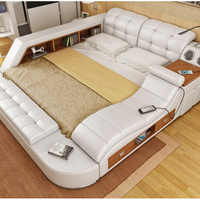 Moderne multifunktionale leder bett mit massage