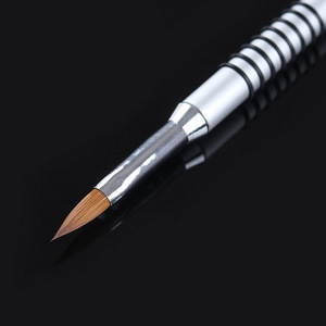 <span class=keywords><strong>Pinceau</strong></span> à ongles 3D en poils de Kolinsky, couleur argent pur, antidérapant, OEM - Product Image 6