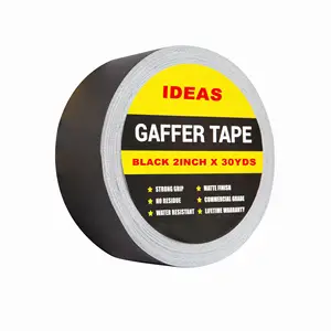 Tugas Berat Matt Kain Gaffer Tape Warna Hitam Tidak Ada Residu 2 "X 30YDS