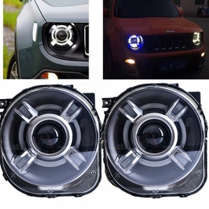 Morsun Bi-xenón lente proyector faro para <span class=keywords><strong>jeep</strong></span> cherokee 2015-2018 Kit de montaje de doble haz HID faro con <span class=keywords><strong>blanco</strong></span> halo - Product Image 2