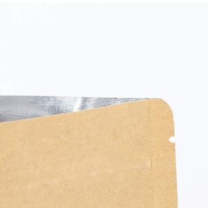 Bolsa de papel Kraft personalizada para aperitivos, bolsas ecológicas con tres sellos laterales para alimentos, tamaño personalizado para pizza, leche, impresión en huecograbado - Product Image 3