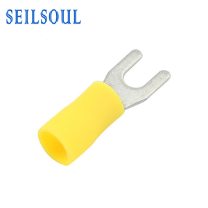 De cobre puro de la horquilla Tipo de sarro, un plástico eléctrico recubierto de alambre de estaño conectores dobles Terminal - Product Image 2