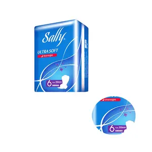 Sally thương hiệu cao absorbency 350mm 6 miếng với thêm đêm sử dụng vệ sinh khăn ăn