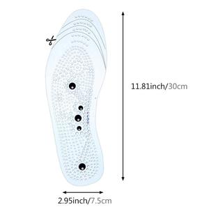 Amazon hot selling free cutting foot pain relief acupuncture therapeutic magnetic massage insoles shoe - Product Image 3