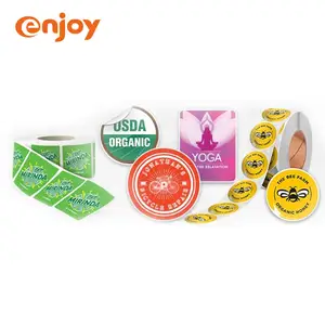 Impermeable personalizado helado Etiqueta de embalaje etiqueta con acabado mate