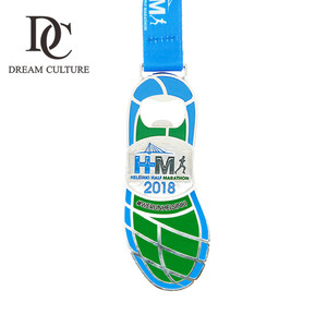 Níquel plateado de alta calidad en forma de zapato de la Media Maratón medalla premios - Product Image 1