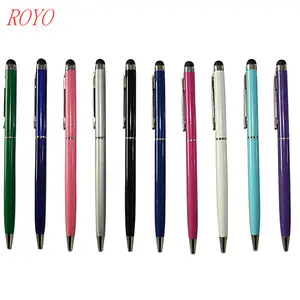 Hot sale Classy Advertising Promotional Cheap 2 In1 Metal Stylus Screen Twisted Ballpoint Pen With Custom Logo