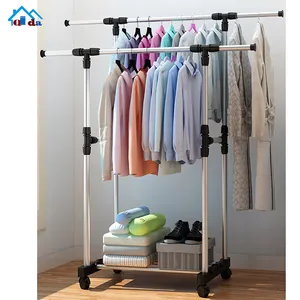 Perchero plegable extensible para ropa, percha ajustable para ropa