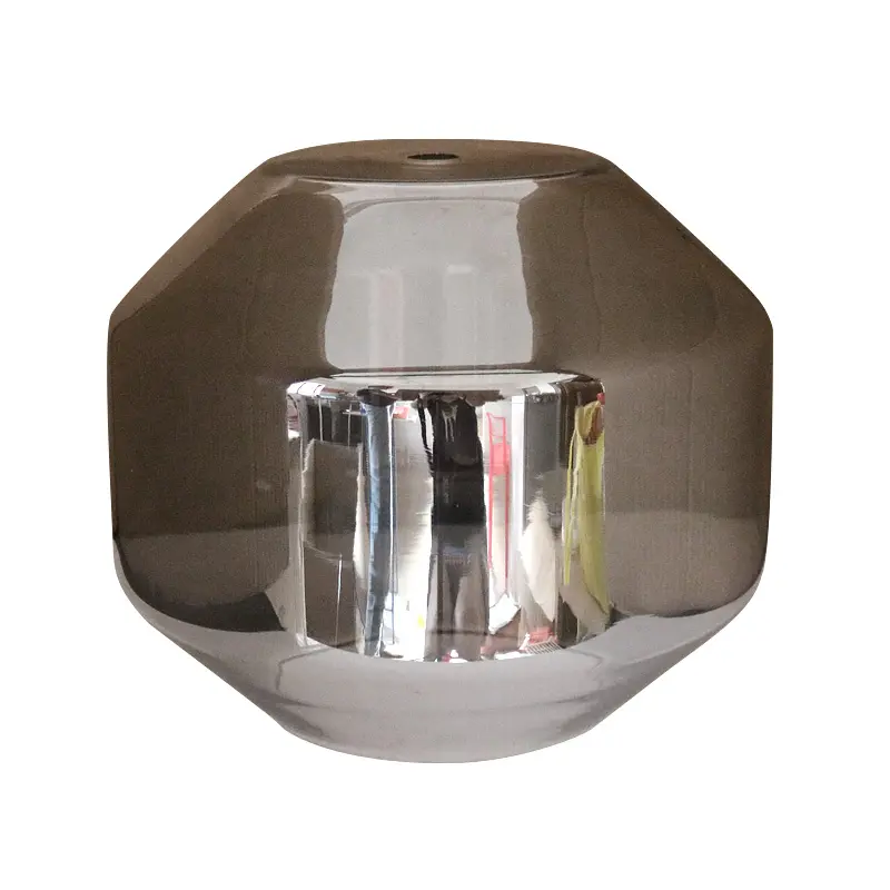 Chrome vidro dome pingente luminária lâmpada sombra geada cobre