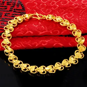 Hot Sale Vietnam Alluvial Gold Armbänder Frauen Schmuck No Fade Star Herz kette Armbänder Design
