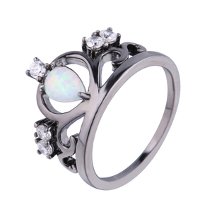 Apoyo dropshipping. exclusivo. De forma Real anillo de ópalo chapado en oro negro de <span class=keywords><strong>la</strong></span> joyería de las mujeres anillos - Product Image 2