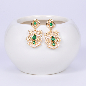 Bijoux pirinç zirkon zümrüt mücevher pakistani hint gelin takı suudi arabistan altın jhumka küpe tasarımı ile fiyat