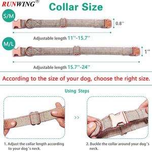 Stijlvolle Design Hondenhalsband En Leiband Set, <span class=keywords><strong>3</strong></span> Verstelbare Lengtes, Voor Middelgrote Tot Grote Honden