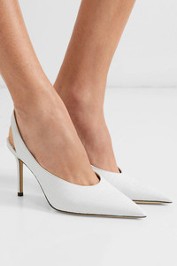 Scarpe da <span class=keywords><strong>donna</strong></span> con tacco alto a <span class=keywords><strong>spillo</strong></span> a punta in pelle di coccodrillo nuovo arrivo scarpe con Slingback - Product Image 3