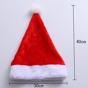 Venta caliente de la Navidad sombreros de fiesta de sombreros de sombrero de Santa Claus para adultos Rojo Tapa - Product Image 6