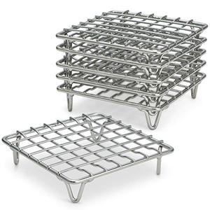 <span class=keywords><strong>Mini</strong></span> aço inoxidável cozinhar e resfriar raquetes, conjunto de 6-Pequeno Metal Trivet <span class=keywords><strong>Display</strong></span> Stand para a Rodada de Potes, Panelas, Pratos Quentes - Product Image 1