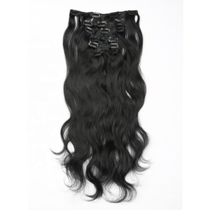 Nouvel arrivage d'extensions de cheveux humains 100% humains, non traités, ondulés, avec clips, de bonne qualité, pour la vente en gros