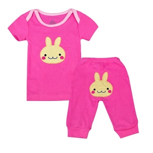 <span class=keywords><strong>Maman</strong></span> D'assurance Qualité 100% Coton Belle Bande Dessinée Nouveau-Né Bébé Ensemble Avec T-shirt Pantalon - Product Image 5