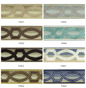 Tela de Brocado Jacquard de Poliéster y Viscosa, Ribete de Encaje para Tapicería y Cortinas - Product Image 1