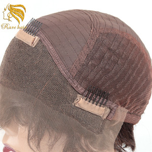 Super Chaud Naturel Brun Cheveux Péruviens Pleine <span class=keywords><strong>Perruque</strong></span> De Lacet, en gros Court 8 Pouces Vierge Cheveux Humains Perruques - Product Image 6