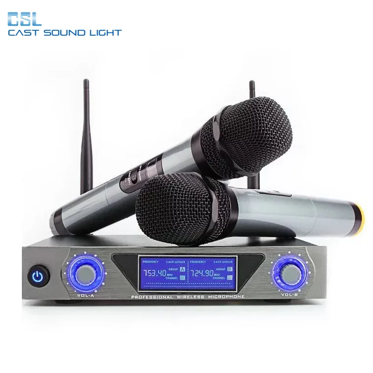 Profession Dual Channel UHF Wireless Handheld Microphone Karaoke System