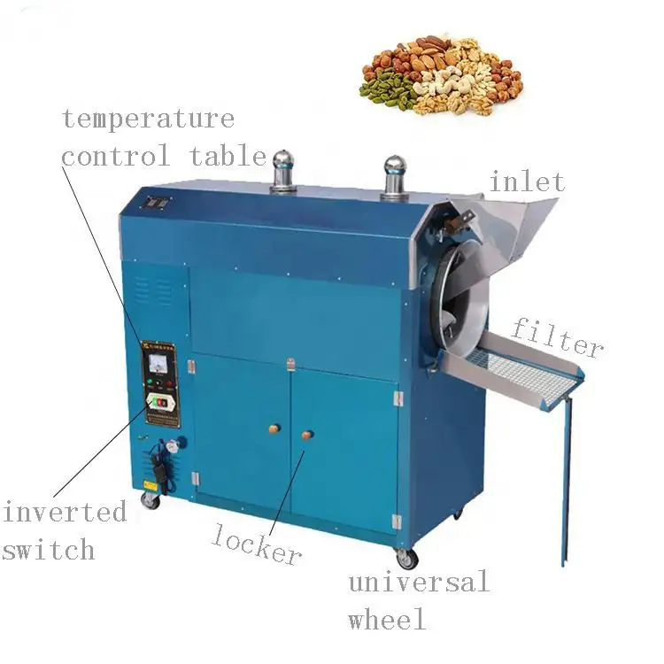 Otomatik küçük kapasiteli kaju fıstığı fasulye tost makinesi ekipmanları tesisi fıstık fıstık kavurma makinesi fiyat