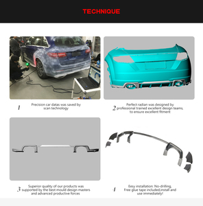 Difusor trasero de fibra de carbono TTRS para coche, divisores de labios secos para Audi TTRS <span class=keywords><strong>MK3</strong></span> 8S 2016-2019 - Product Image 6