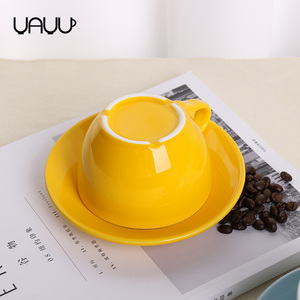 Venta caliente de la buena calidad de color brillante taza de café de porcelana y platillo para <span class=keywords><strong>restaurante</strong></span> - Product Image 5