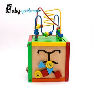 Nouveau le plus chaud 5 dans 1 en bois enfants activité <span class=keywords><strong>cube</strong></span> avec perle <span class=keywords><strong>labyrinthe</strong></span> Z11137B - Product Image 4