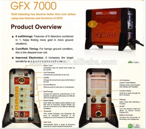 Çin GFX-7000 dijital ekran altın metal dedektörü, altın, gümüş, bakır ve demir arama - Product Image 6