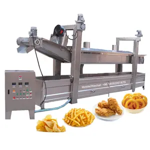 Continuous deep fryer for peanut snack food potato chips crispy chicken