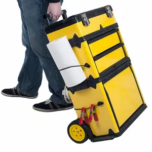 Rolling Trolley Stackable Drawers Tool Box Plastic Tool Cart Hardプラスチック製のスタッカブル可動引き出しトロリーツールカート