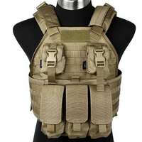 Khaki Militär molle Taktische Weste mit mag pouch
