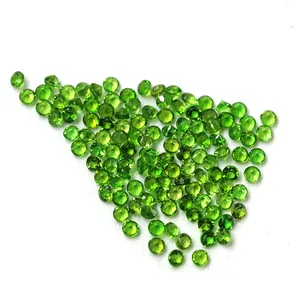 Diopside jóias de diopside naturais de tamanho pequeno redondo 1.5mm verde com pedra