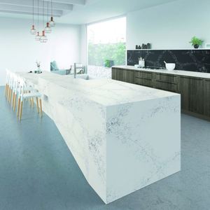 Glaciar blanco piedra de cuarzo Perla Azul Cocina - Product Image 4