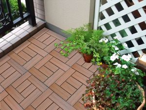 4-way incastro Anti-Slip FAI DA TE Pavimenti per Esterni WPC Decking Piastrelle