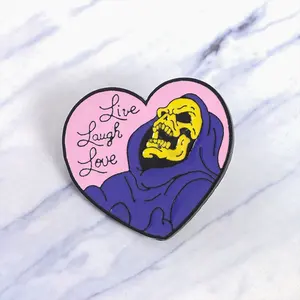 Jual Lencana Love Grateful Dead Evil Wizard Bros Kartun Lapel Pin Pin Grosir